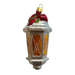 Kerstbal Lantaarn Zilver