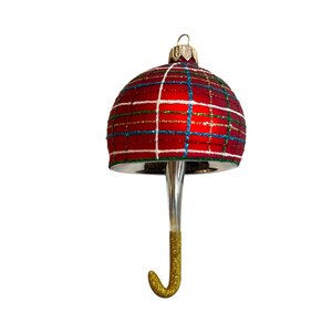 Christmas Ornament Striped Umbrella