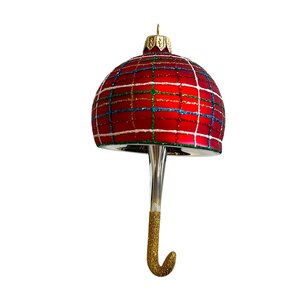 Christmas Ornament Striped Umbrella