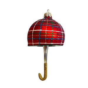 Christmas Ornament Striped Umbrella
