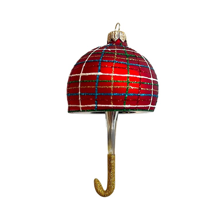 Christmas Ornament Striped Umbrella