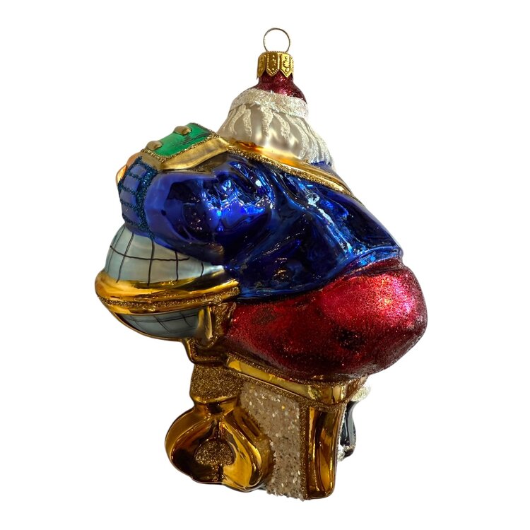Kerstbal Santa met Wereldbol