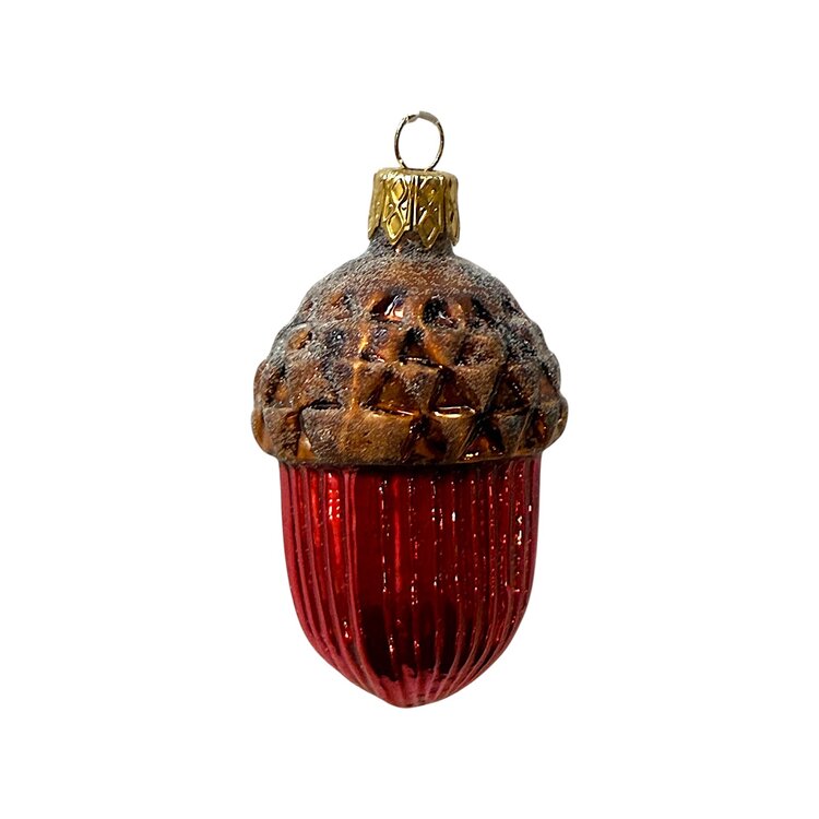 Kerstbal Eikeltje Purper
