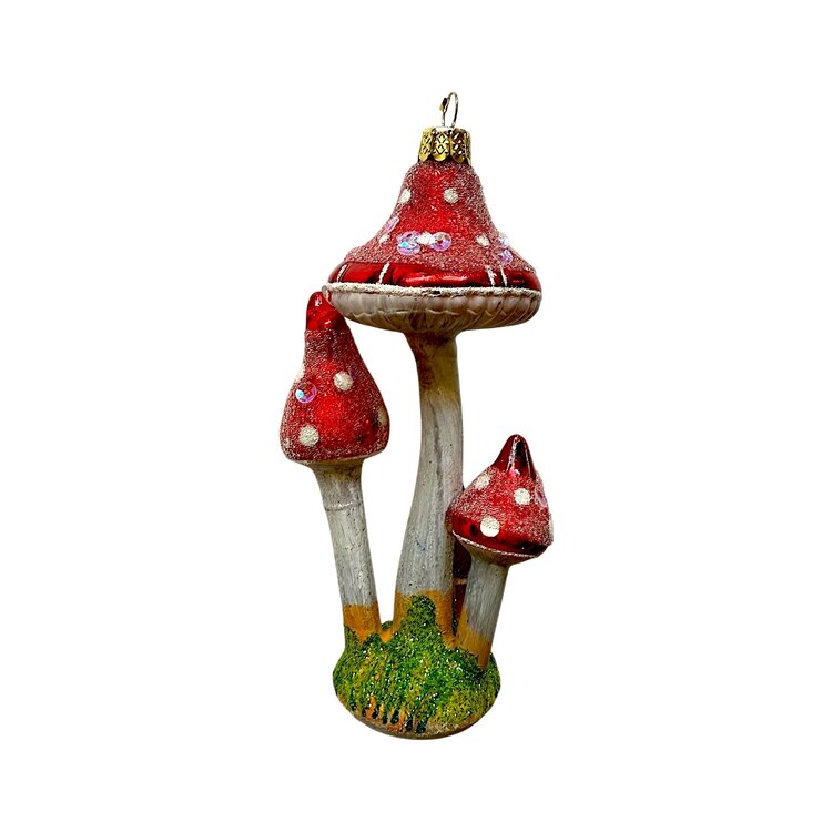 Kerstbal Groepje Paddenstoelen