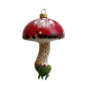 Christmas Ornament Mushroom with Moss