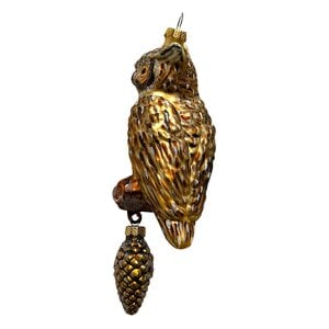 Christmas Ornament Owl with Small Cone