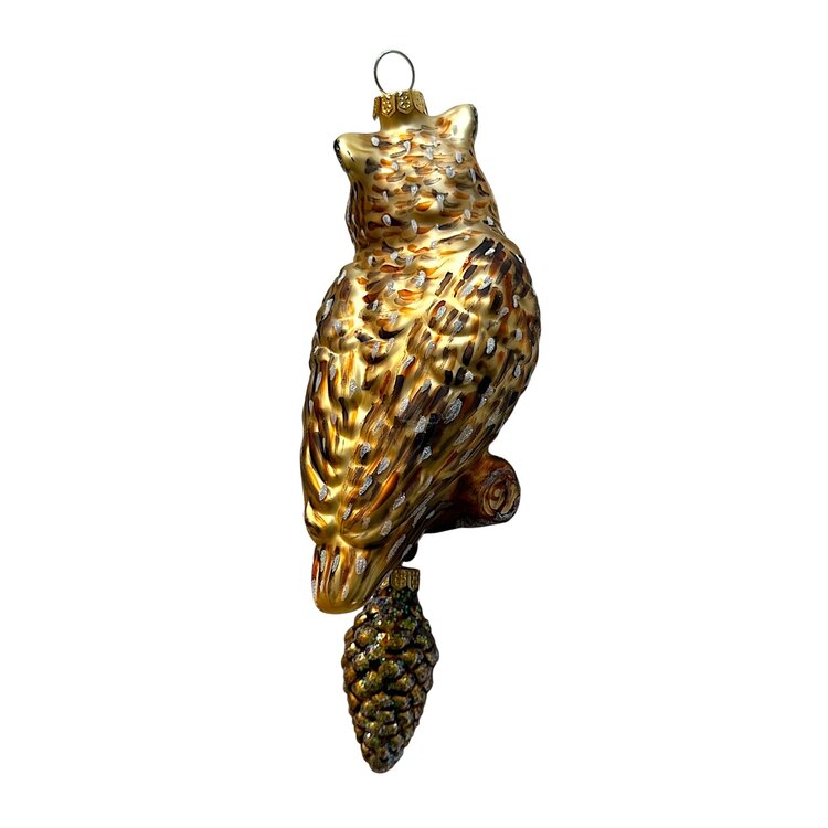 Christmas Ornament Owl with Small Cone