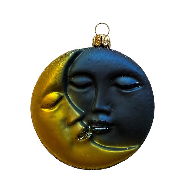 Kerstbal Maan Kus