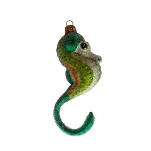 Christmas Ornament Seahorse Frosted