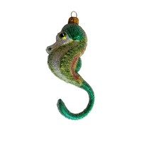 Christmas Decoration Seahorse Frosted