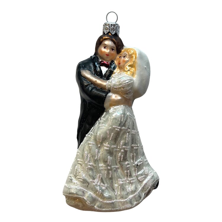 Christmas Ornament Bride and Groom Dancing