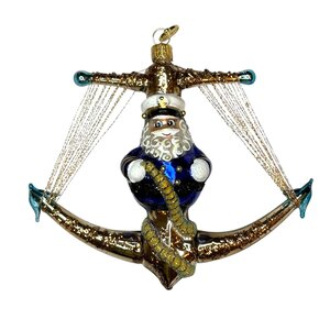 Kerstbal Kapitein in een Anker