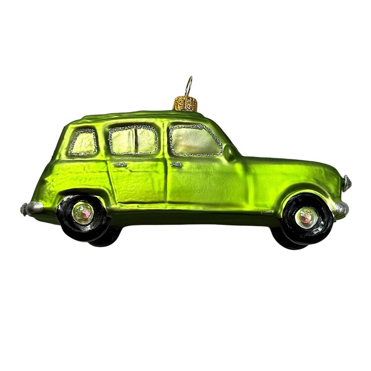 Kerstbal Groene Franse auto