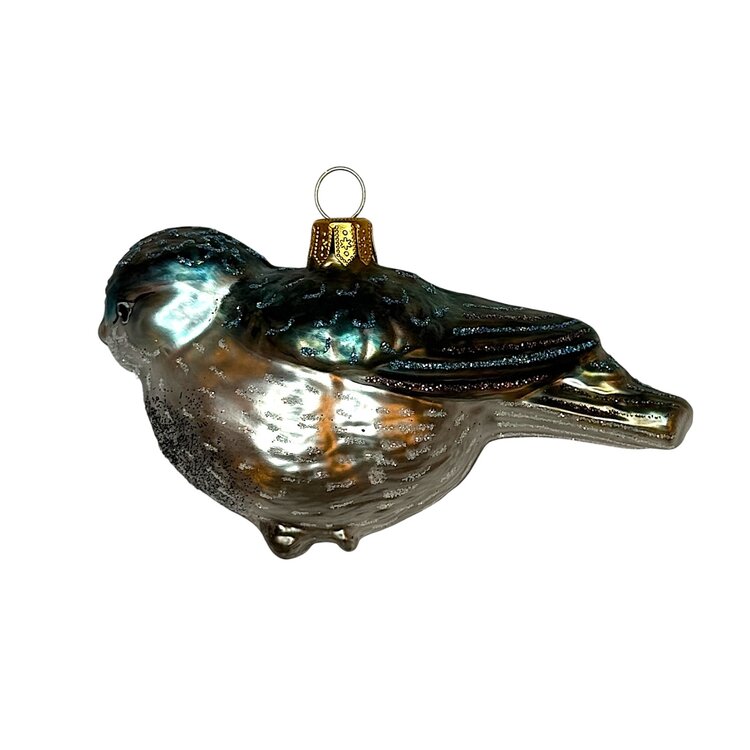 Christmas Ornament Sparrow Blue