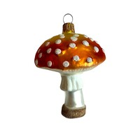 Kerstbal Oranje Paddenstoel