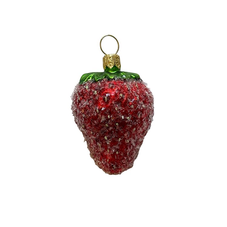 Kerstbal Halve Aardbei Klein
