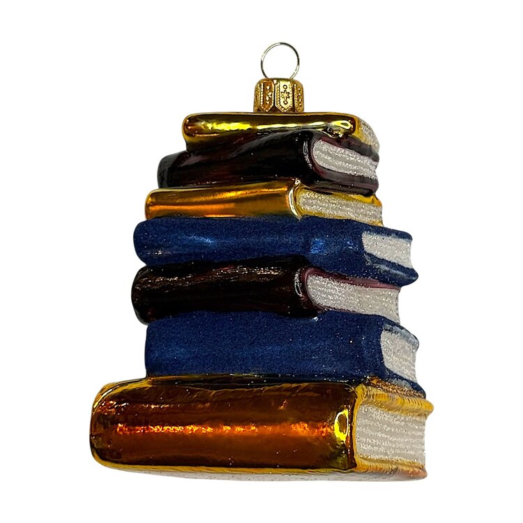 Christmas Ornament Little Stack of Books
