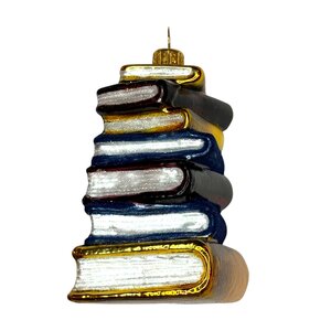 Kerstbal Stapeltje Boeken