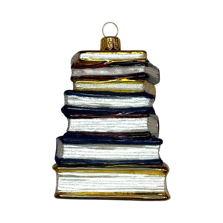 Christmas Ornament Little Stack of Books