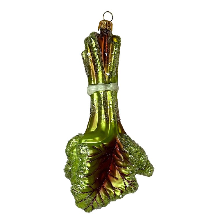 Christmas Ornament Rhubarb Frosted