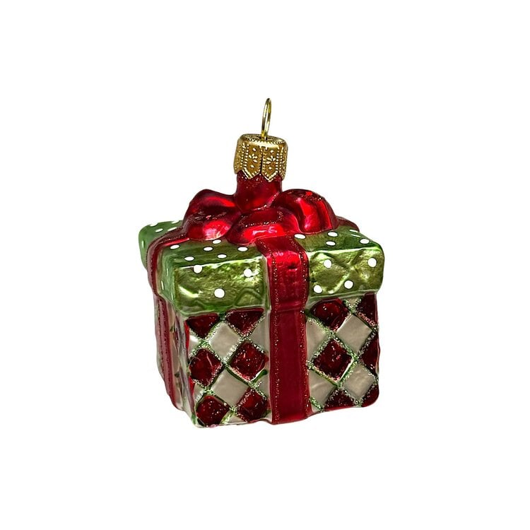 Christmas Ornament Little Present Red-Green