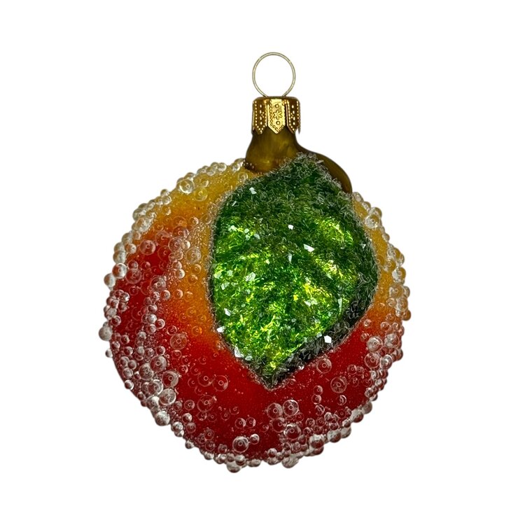 Kerstbal Perzik Frosted
