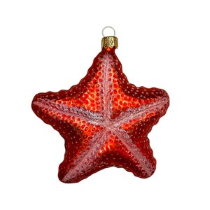 Christmas Ornament Starfish Orange
