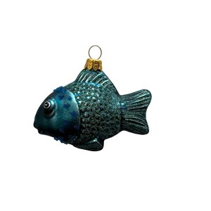 Christmas Ornament Fish Dark Blue