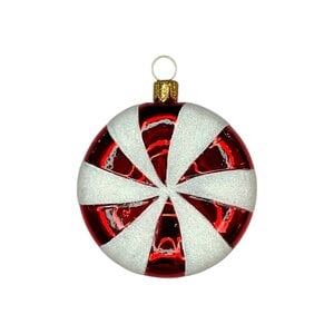 Christmas Ornament Peppermint Swirl Flat