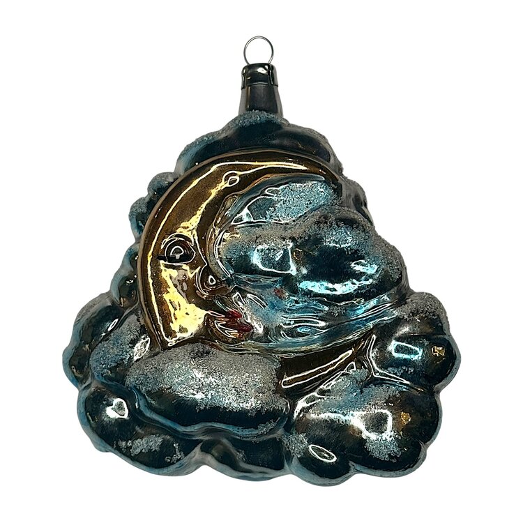 Christmas Ornament Moon in the Clouds