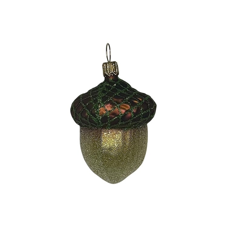 Christmas Ornament Acorn Green