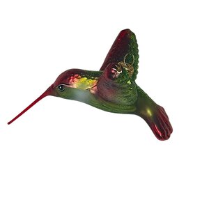 Christmas Decoration Hummingbird Green and Red