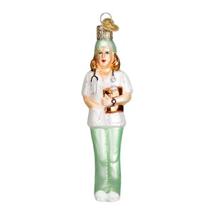 Christmas Ornament Lady Nurse