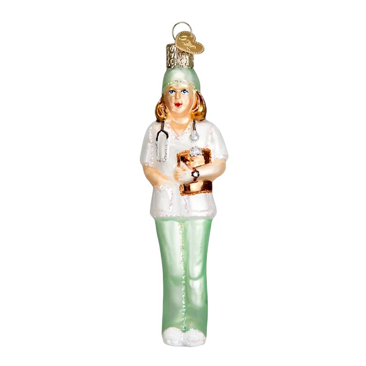 Christmas Ornament Lady Nurse