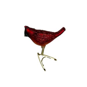 Christmas Ornament Miniature Bird Red