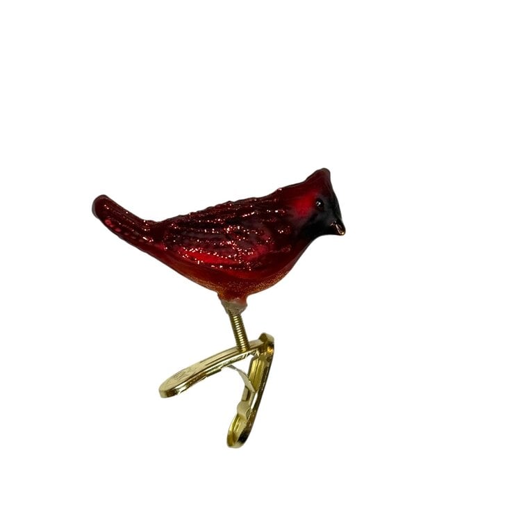 Christmas Ornament Miniature Bird Red