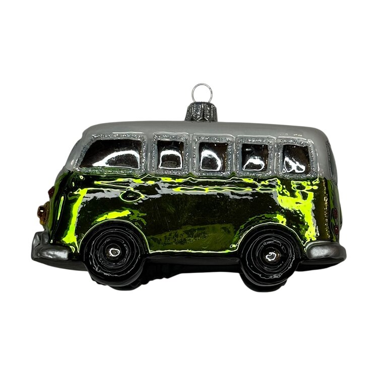 Kerstbal Volkswagenbusje Groen