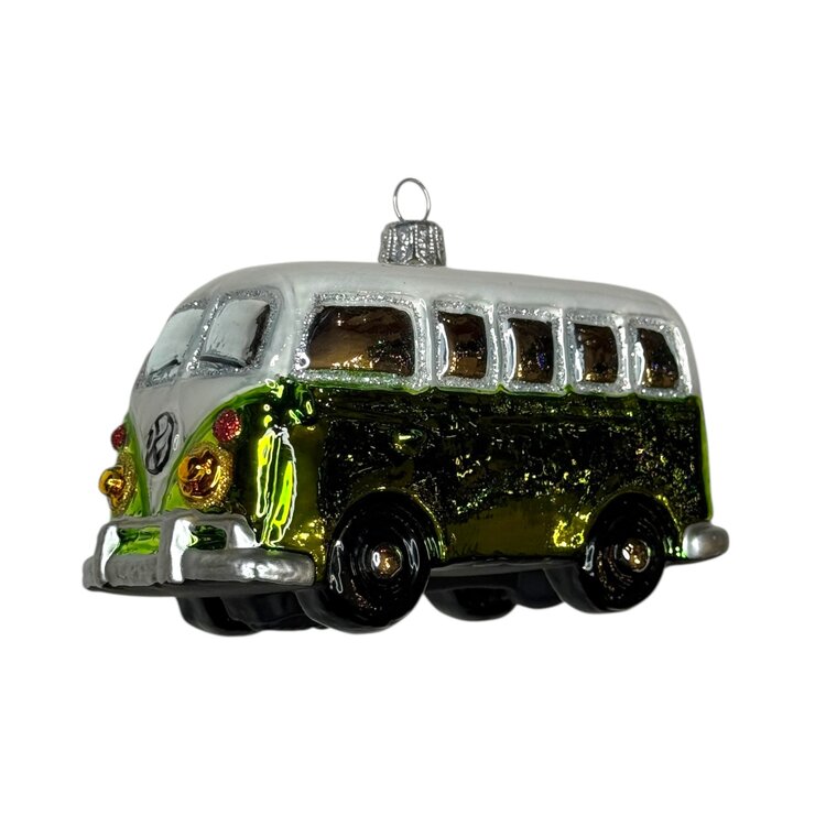Kerstbal Volkswagenbusje Groen