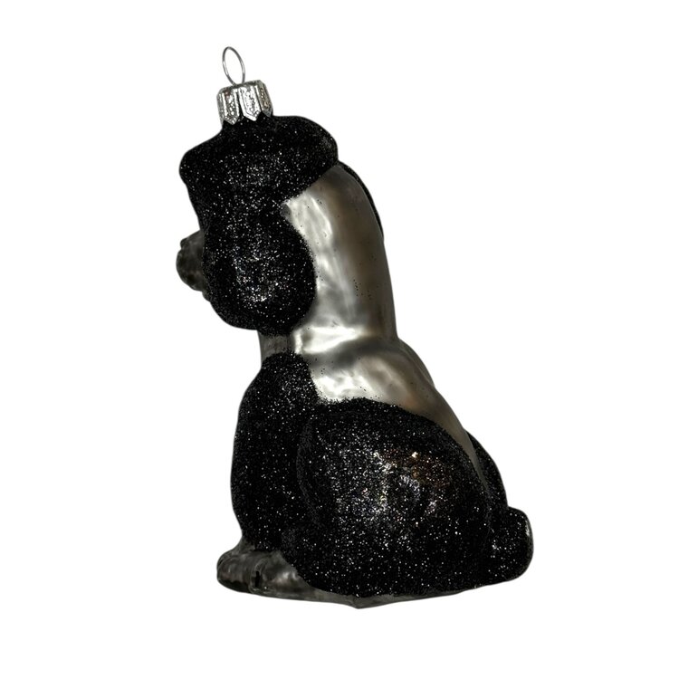 Kerstbal Blije Zwarte Poedel