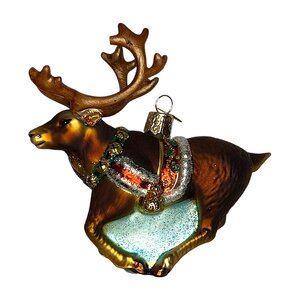 Christmas Ornament Running Reindeer