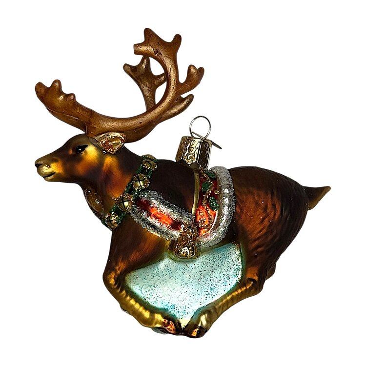 Christmas Ornament Running Reindeer
