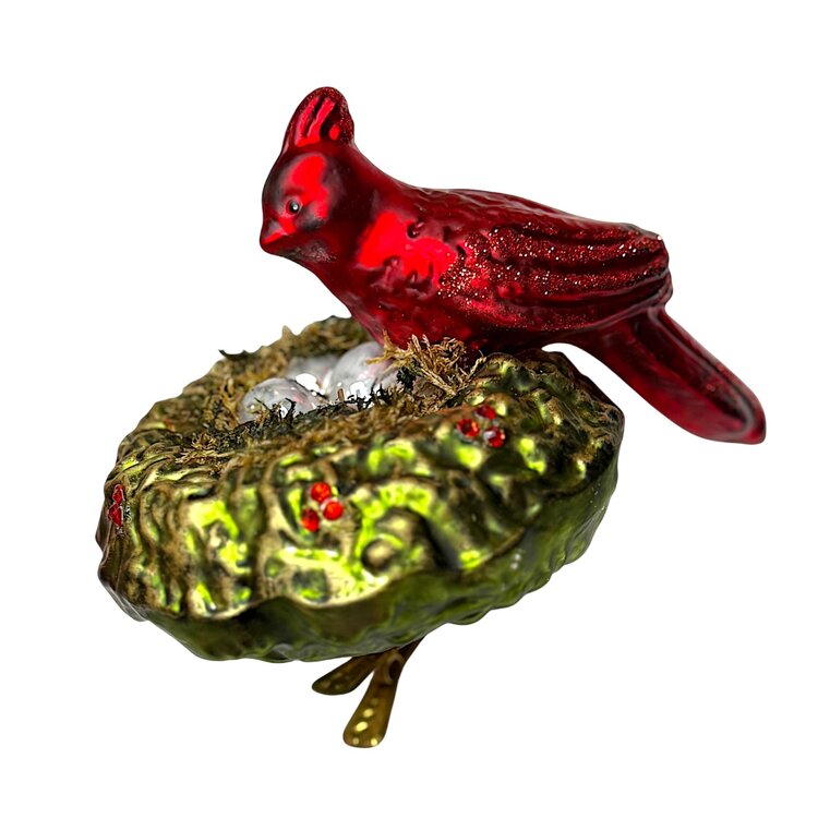 Christmas Ornament Bird on Nest