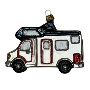 Kerstbal Camper Wit