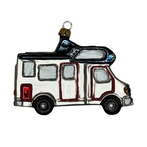 Christmas Ornament Camper White