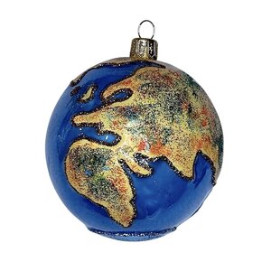Kerstbal Aardbol Donkerblauw Kerstbal Aardbol Donkerblauw