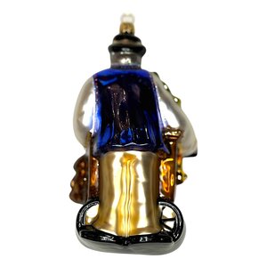 Kerstbal Orgeldraaier Blauw