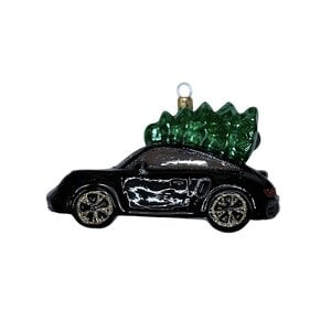 Christmas Ornament Porsche with Christmas Tree