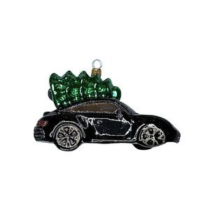 Christmas Ornament Porsche with Christmas Tree