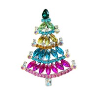 Christmas Brooch Rainbow