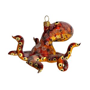 Kerstbal Octopus Roze